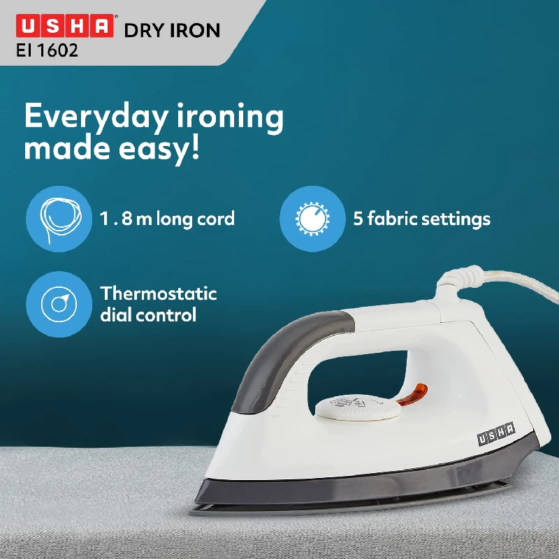 Usha EI 1000 Watts Lightweight Dry Iron, 858 g-3.webp